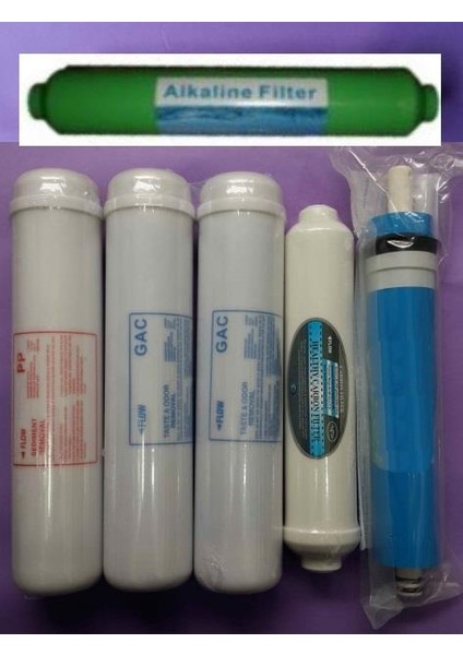 6 Lı Kapalı Kasa Inline Filtre 2,5" Su Filtresi Su Arıtma Alkali Filtreli