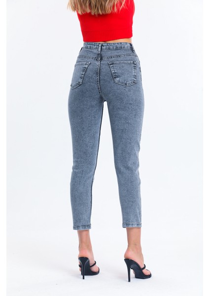 Füme Mom Jean Likralı Kot Pantolon fiyatları