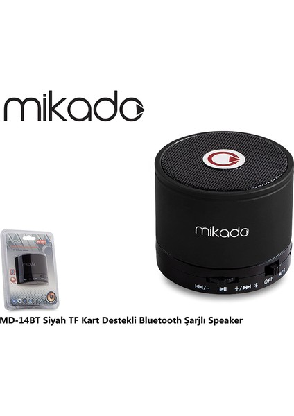 MD-14BT Şarjlı Speaker Siyah Tf Kart Destekli Bluetooth fırsatları