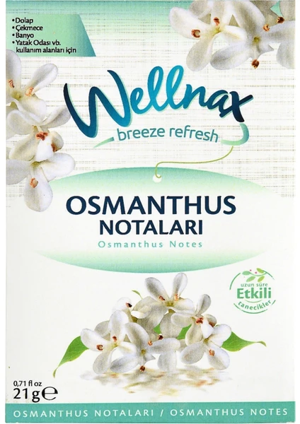 Wellnax Breeze Refresh Dolap ve Çekmece Kokusu Osmanthus Notaları Kesesi X5