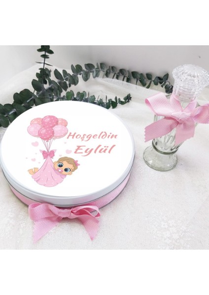 Balonllu Uçan Bebek Baskılı Kız Bebek Çikolatası