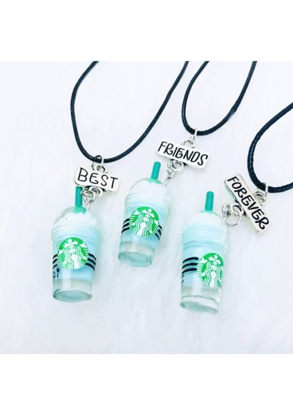 Best Friends Starbuks 3lü Kolye