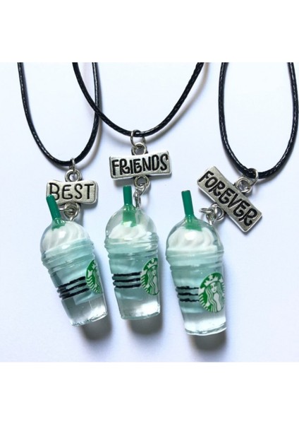 Best Friends Starbuks 3lü Kolye