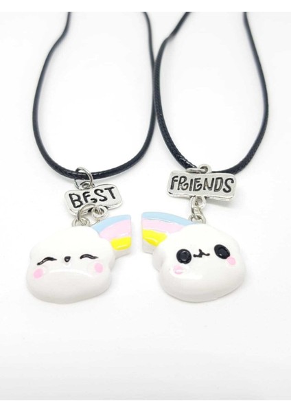 Sevimli Bulutlar Arkadaşlık Best Friends Kolyesi 2 Li