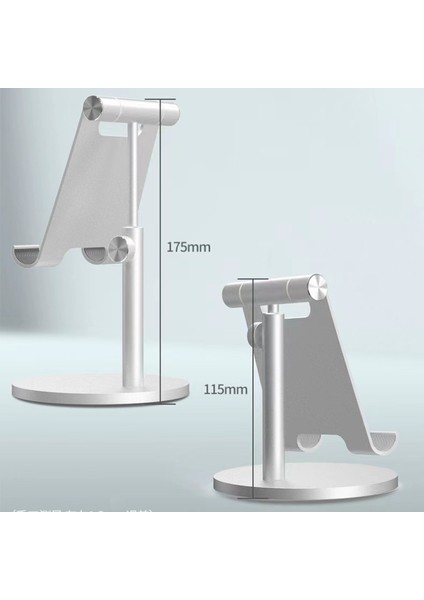 Metal Alüminyum Alaşım Kaldırma Masaüstü Cep Telefonu iPad Standı Canlı Teleskopik Ayar Phablet Standı (Yurt Dışından) indirimleri