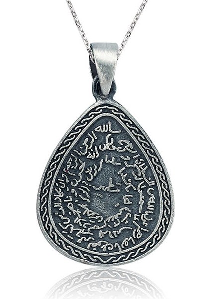 Gümüş Duası Damla Kolye