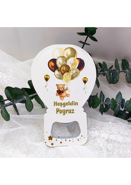 30 Adet Ucak Balonlu Ayıcık Bebek Magnet