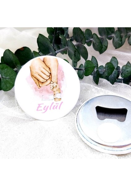 15 Adet El Ele Baskılı Kız Bebek Açacak Magnet Lik