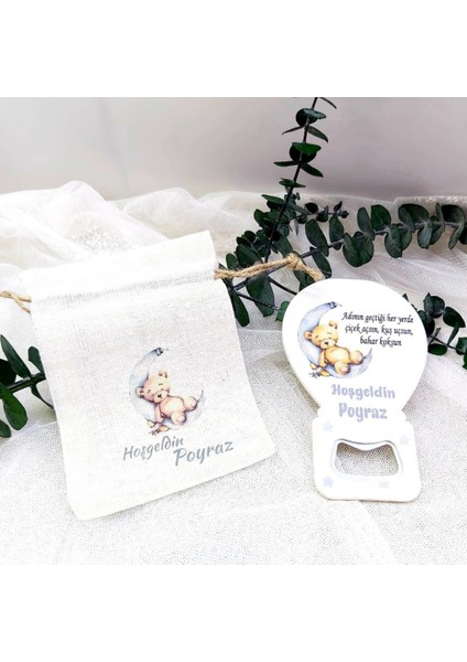 30 Adet Aycık Kese ve Balon Açacak Kombin Baskılı Yenidoğan Lik