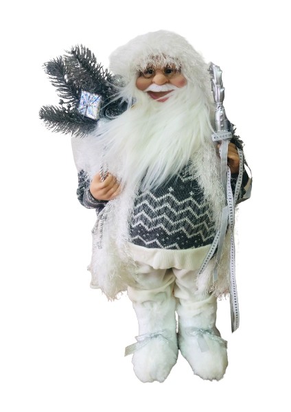 Yılbaşı Figür Noel Baba (Gri) 60CM