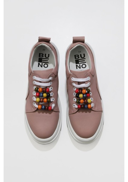 Gül Kurusu Deri Kadın Sneakers