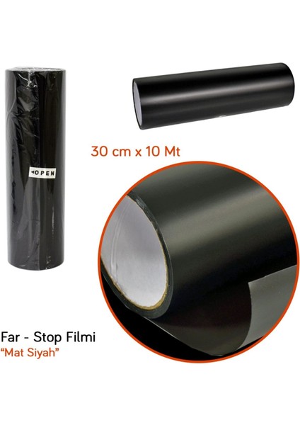 30 cm x 10 mt Mat Siyah Far Stop Filmi BR1190447