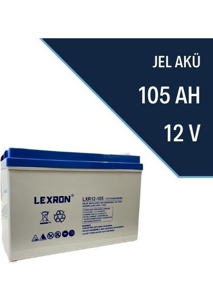 105AH Jel Akü Lexron