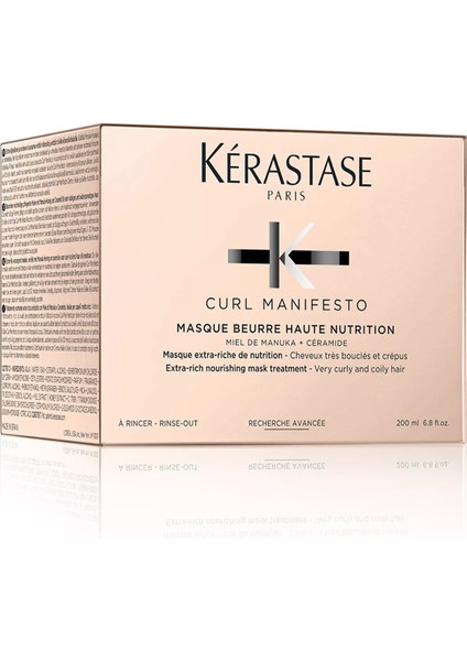 Curl Manifesto Masque Beurre Haute For Curly Hair Nutritive Mask 200 Ml