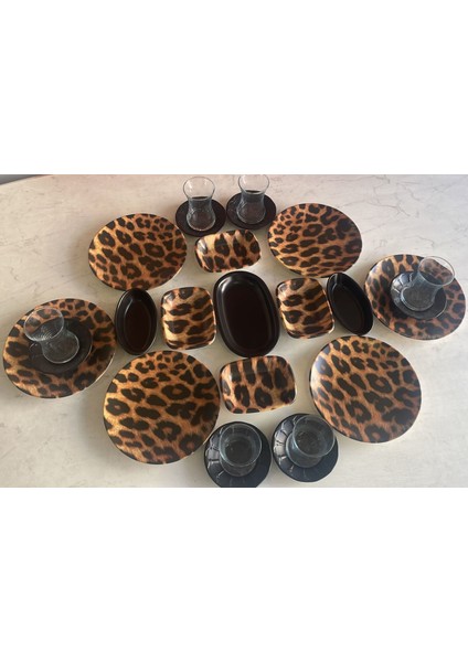 Leopar 25 Parça Kahvaltı Takımı