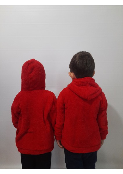Unisex Kız Erkek Genç Çocuk Welsoft Peluş Kapüşonlu Cepli Ceket fiyatları