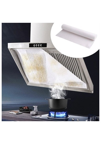 Buffer® 2li Yağ Emici Duman Önleyici Pratik Mutfak Davlumbaz Koruyucu Dayanıklı Yedek Filtre 45x90cm