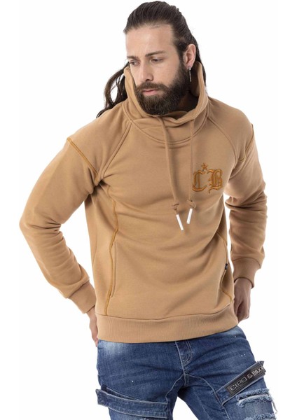 CL529 Jumbo Yaka Kışlık Kahve Sweatshirt