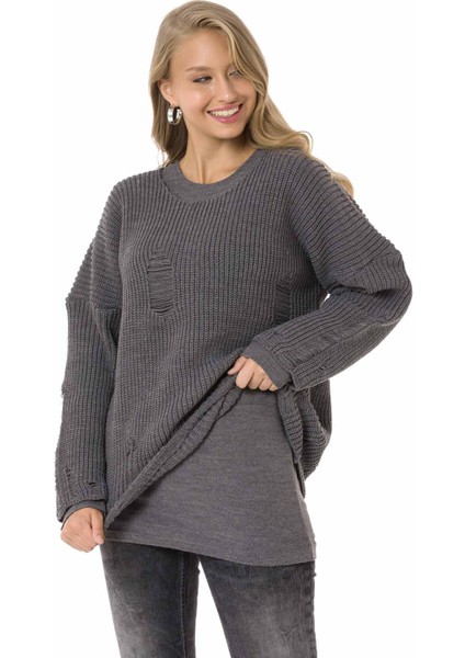 WP240 Vintage Salaş Yırtıklı Iki Kat Iç+Dış Triko