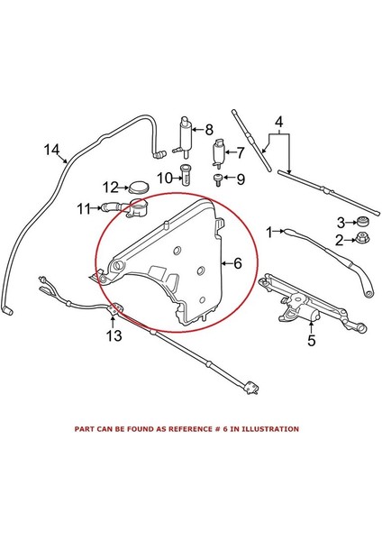 Bmw F30 Silecek Su Deposu Far Yıkamasız 2012-2018 61667241672