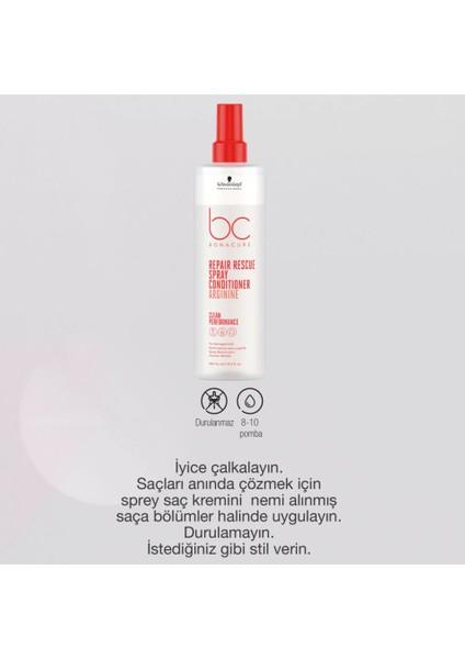 Bc Bonacure Repair Rescue Arginine Vegan Sulfate Free Spray Conditioner 400 Ml