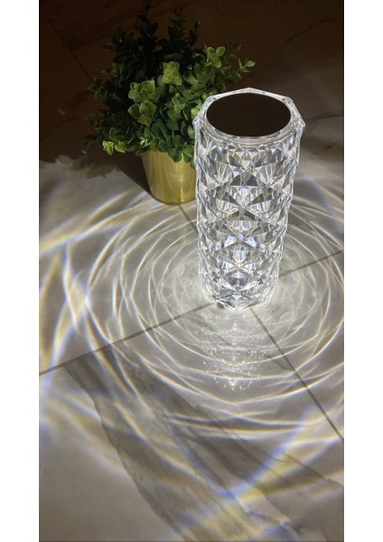 Kristal Elmas Masa Lambası LED Dokunmatik USB Şarjlı