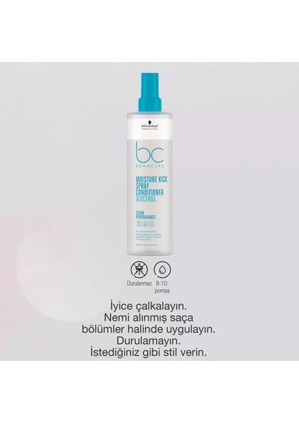 Bc Bonacure Moisture Kick Gliserol Kuru Saçlar Için Sprey Saç Kremi 400 Ml