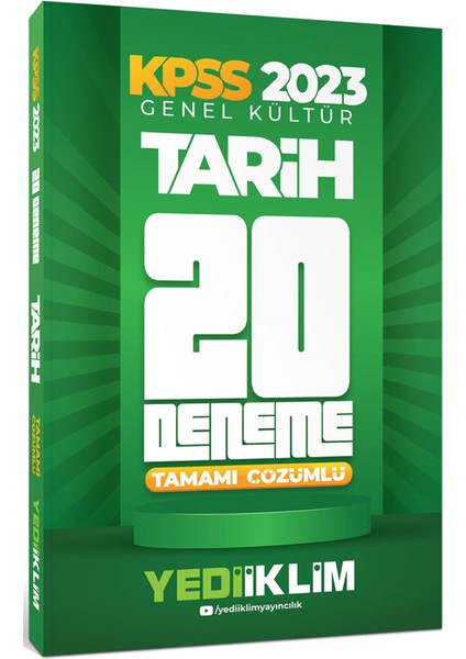 2023 KPSS Genel Kültür Tarih Tamamı Çözümlü 20 Deneme