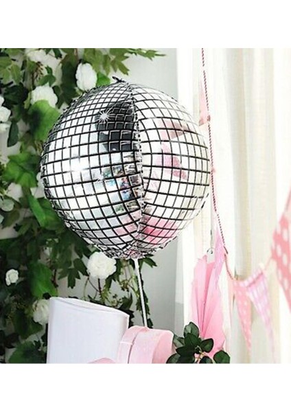 Gümüş Disko Topu Şekilli Folyo Balon