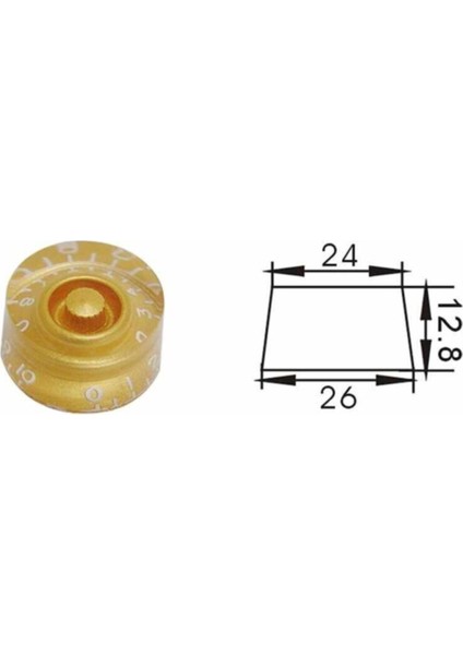 Dr. Parts PNB2GD Gold Plastik Potans Düğmesi