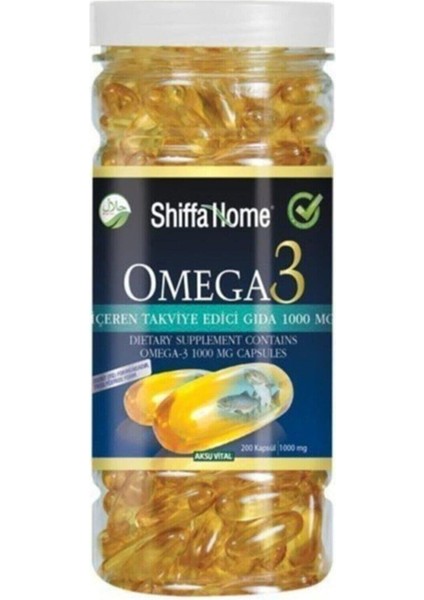 Shiffa Home Omega3  Balık Yağı 1000 Mg 200 Kapsül Softjel