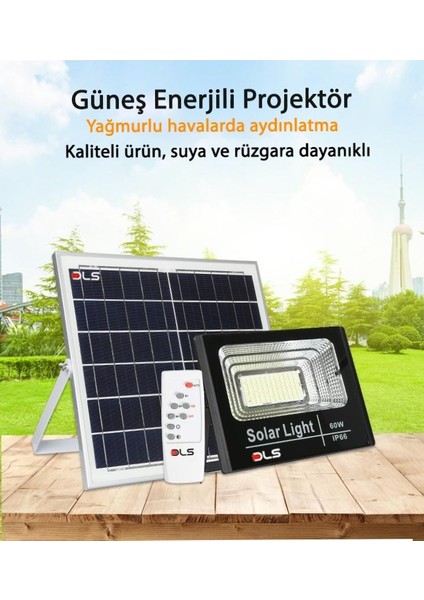 60W Güneş Enerjili Projektör Bahçe Aydınlatma Solar LED fiyatları