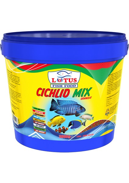 Discus Granulat ve ve 2 Kova Cichlid Mix Akvaryum Balık Yemi