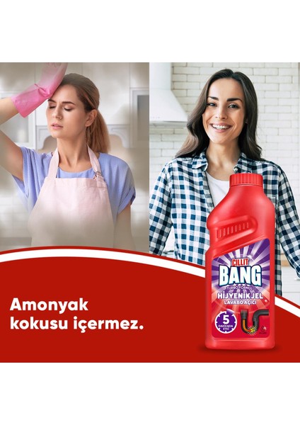 Turbo Hijyenik Jel Lavabo Açıcı 2 x 500 ml indirimleri