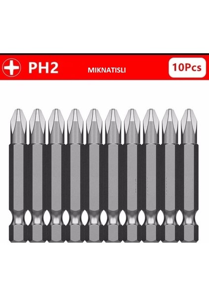 Ph2 Yıldız Bits Uç 50 mm S2 10 Parça