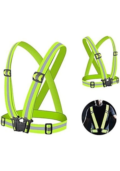 Yüksek Görünürlüklü Reflektörlü Ayarlanabilir Yeşil Motosiklet Yeleği Reflektörlü Yeni Yasaya Uygun modelleri