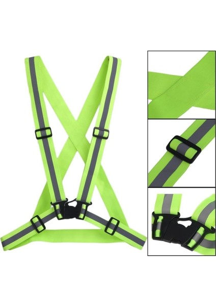 Yüksek Görünürlüklü Reflektörlü Ayarlanabilir Yeşil Motosiklet Yeleği Reflektörlü Yeni Yasaya Uygun fiyatları