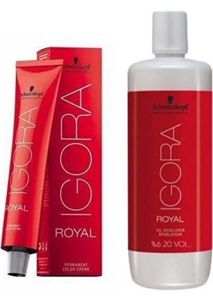 3 Adet Igora Royal 9,5-49 Transparan Saç Boyası + 1l Oksidan