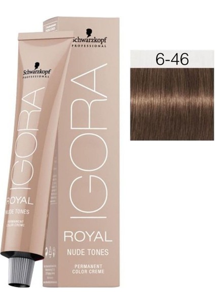 9 Adet Igora Royal Nude Tones 6-46 Koyu Kumral-Bej Çikolata Saç Boyası