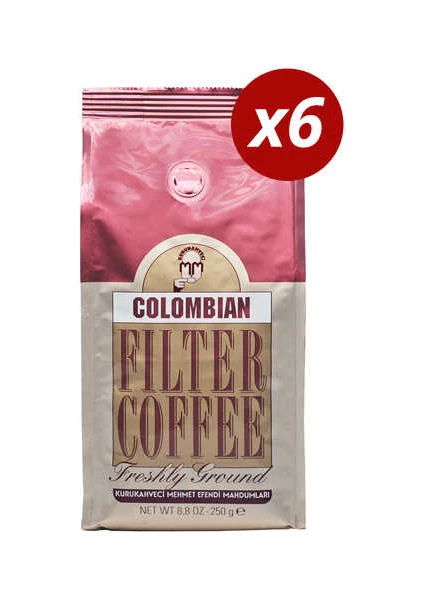 Mehmet Efendi 6 Adet Mehmet Efendi Colombian Filter Coffee 250gr