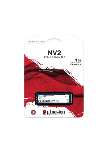 Kıngston SNV2S/1000G, Nv2, 1tb, 3500/2100, Nvme Pcıe M.2, SSD