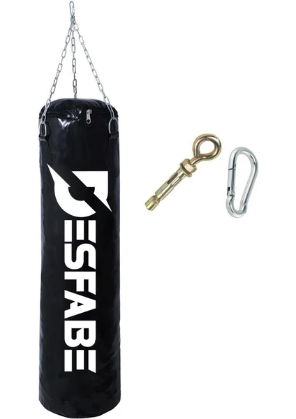 Boxing Star 70X25 cm Zincirli Boks Kum Torbası Siyah +Askı Aparatı