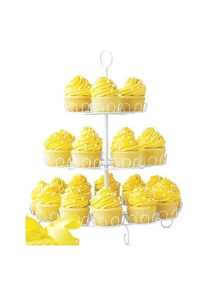 Stand 24 Lü Beyaz Cupcake
