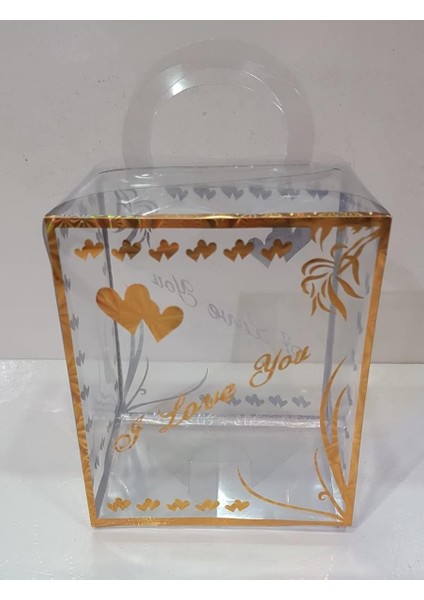 Kutu Asetat Altın Desen 10 AD.11*13CM