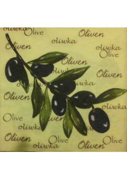 Peçete 33*33 Zeytin Desenli