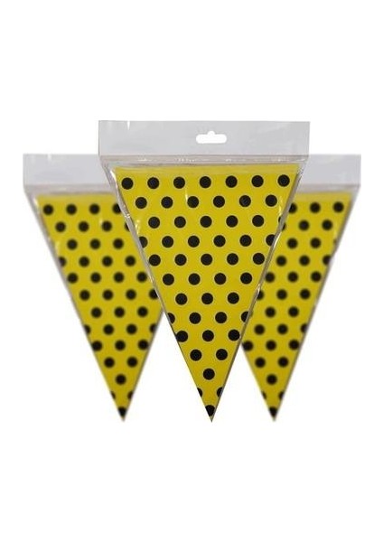 Flama Üçgen Sarı Siyah Puantiyeli
