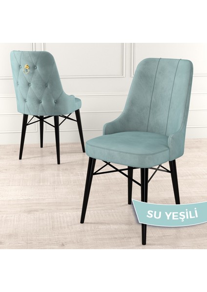 Concept Pare Serisi, Siyah Gürgen Ayaklı, 1.sınıf Babyface Ithal Kumaş Sandalye , Gold Halkalı, 1 Adet