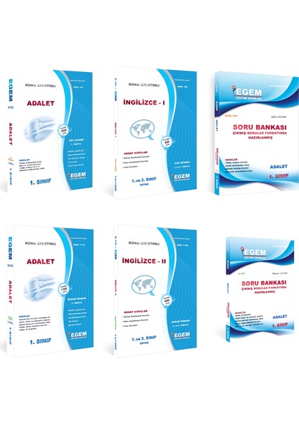 AÖFanad. Adalet 1. Sınıf Güz ve Bahar Dönemi Konu ve Soru Full Tam Set
