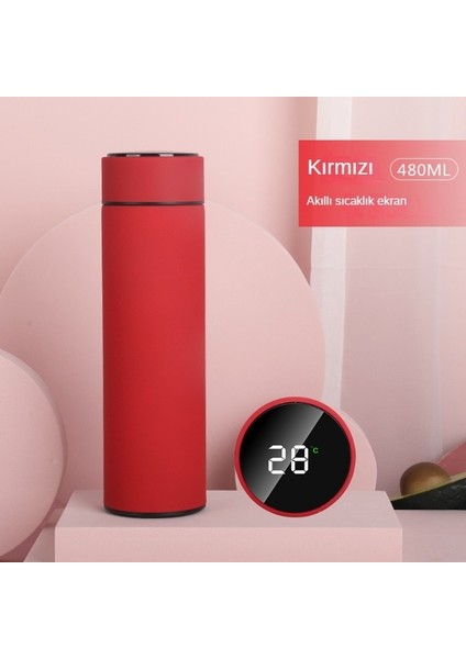 Yıfeng Çift Cidarlı Termos Akıllı Sıcaklık Göstergesi 480ML(Yurt Dışından)