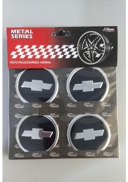 Chowrolet Alüminyum Yapıştırma Jant Göbeği 4 Lü 60MM